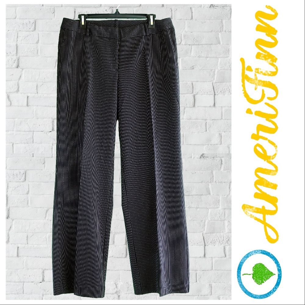Worthington Black Pinstripe Pants New- 12